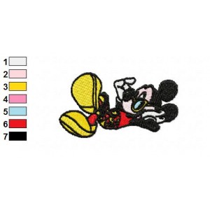 Mickey Mouse Embroidery Design 12